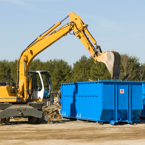 can i choose the location where the residential dumpster will be placed in Vista Center NJ